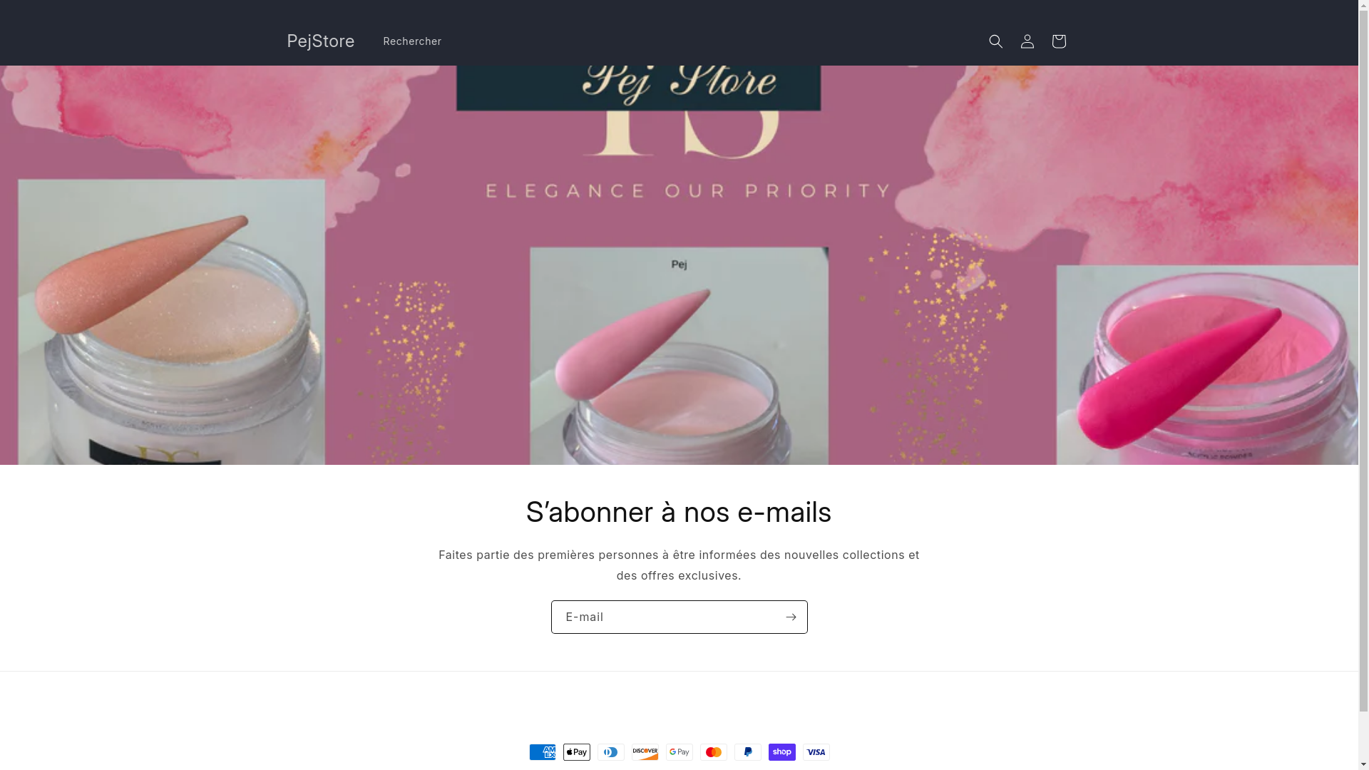 website screenshot of https://pejstorenails.com/