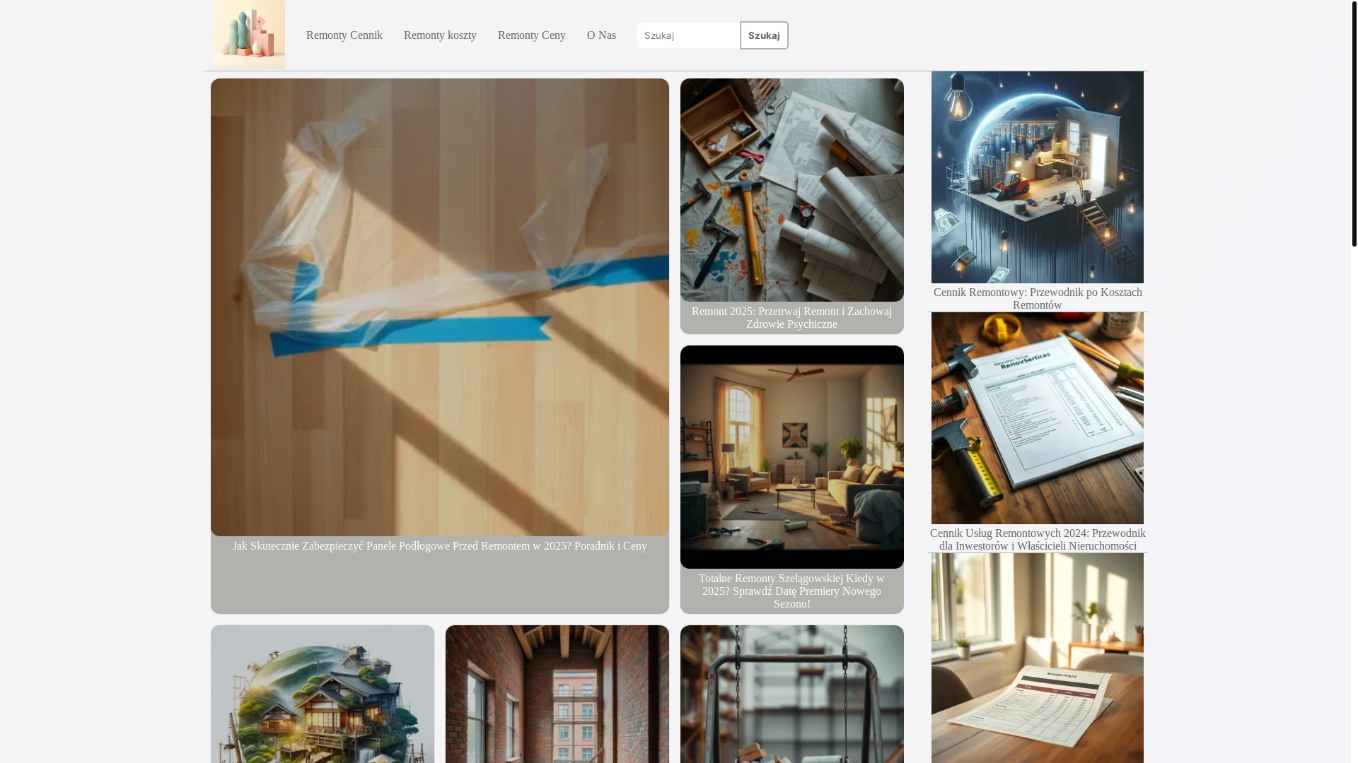 website screenshot of https://ceny-remontu.pl/
