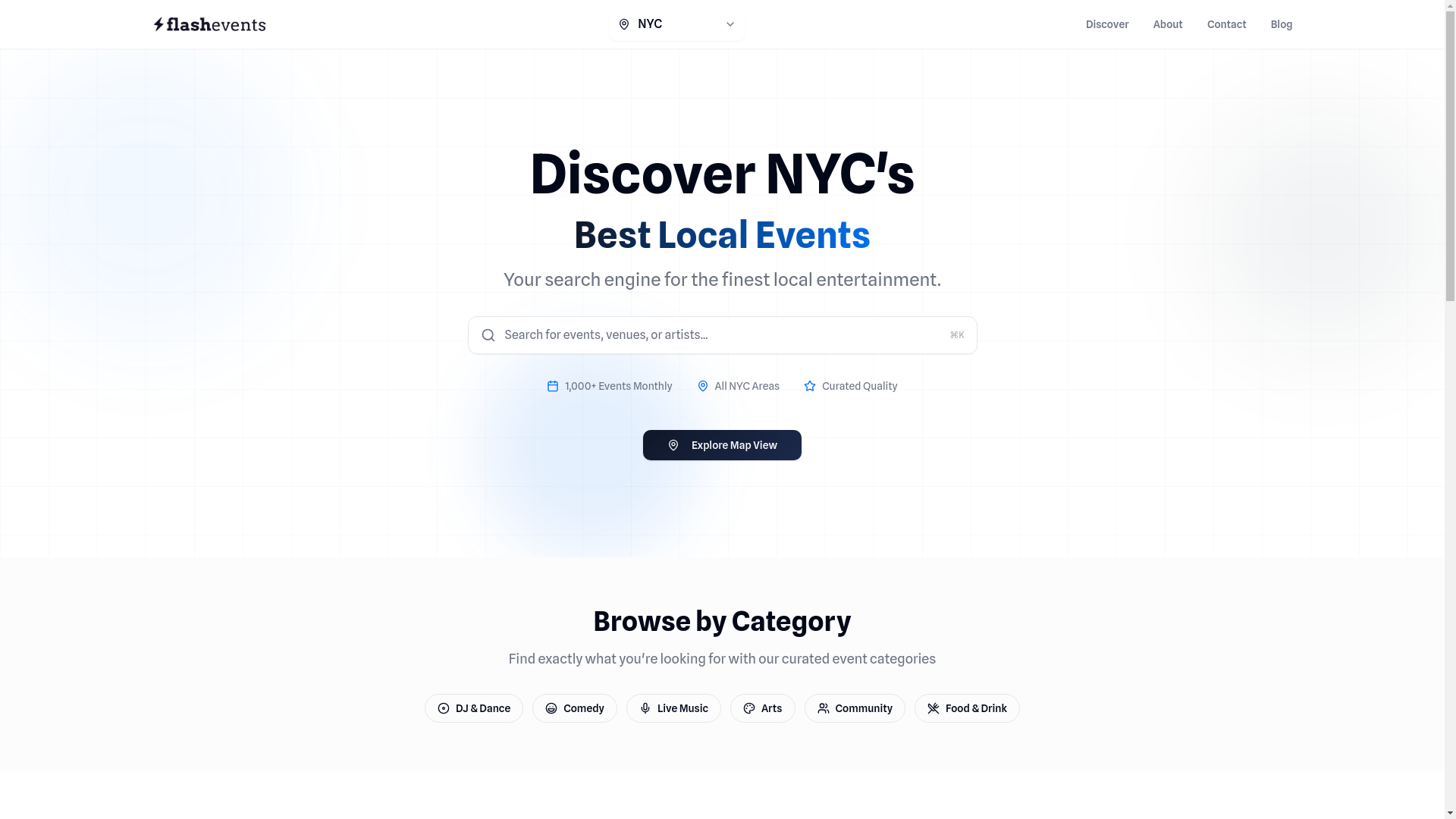 website screenshot of https://flashevents.ai/
