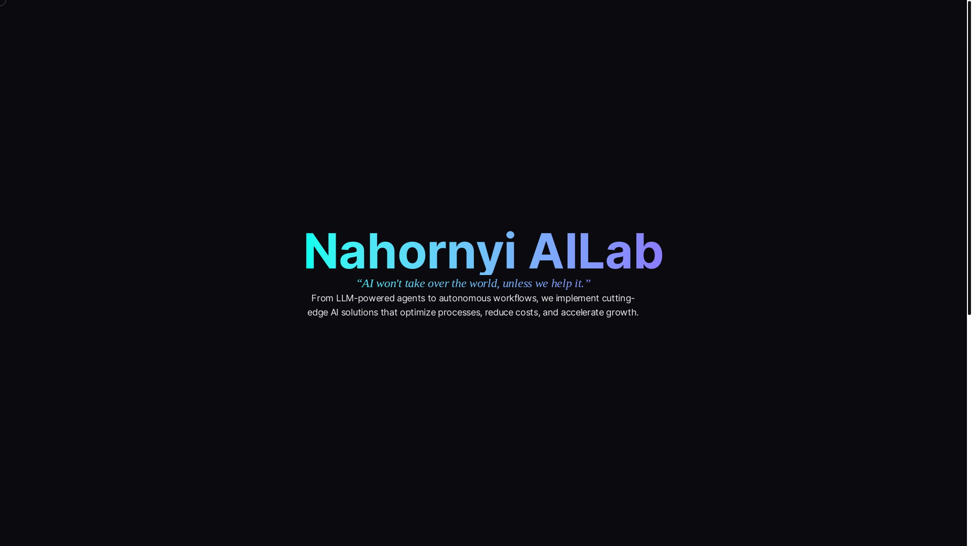 website screenshot of https://nahornyi-ailab-landing.pages.dev/