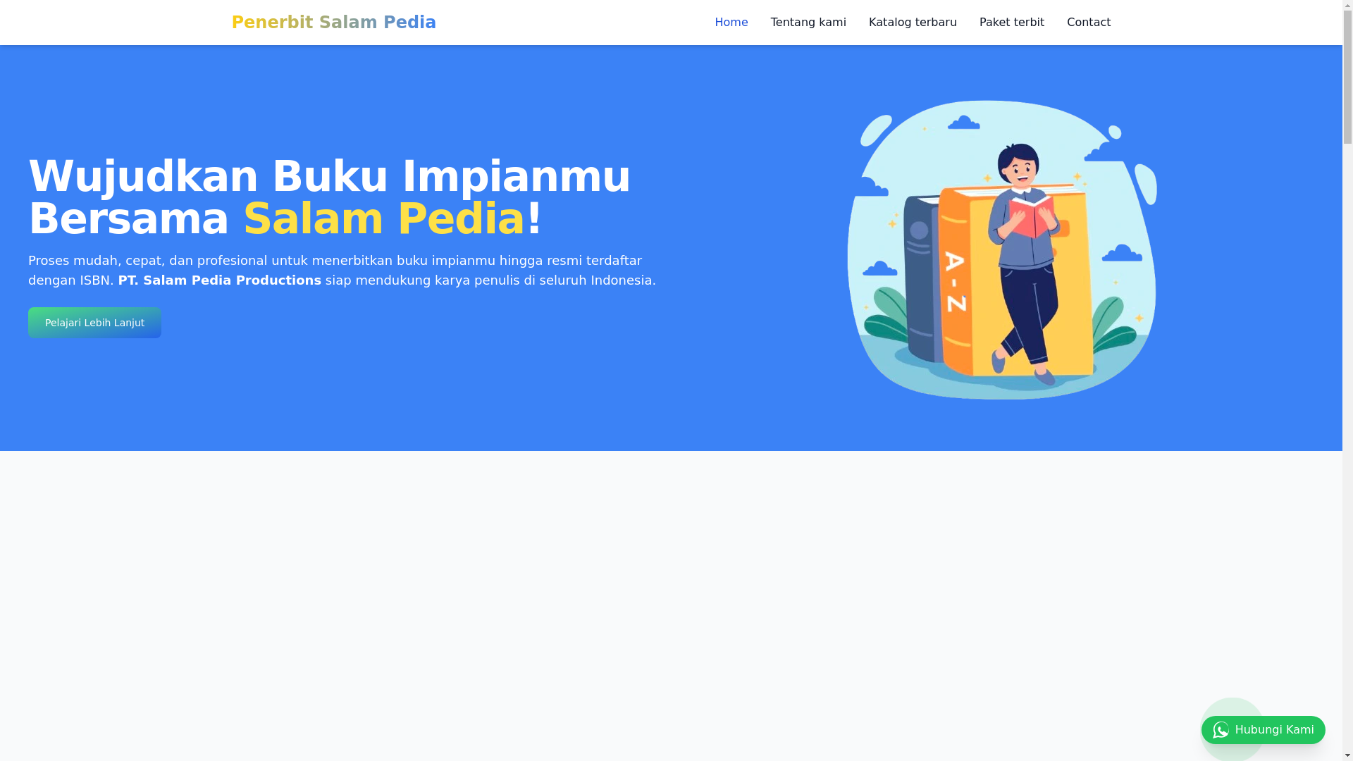 website screenshot of https://penerbitsalampedia.com/