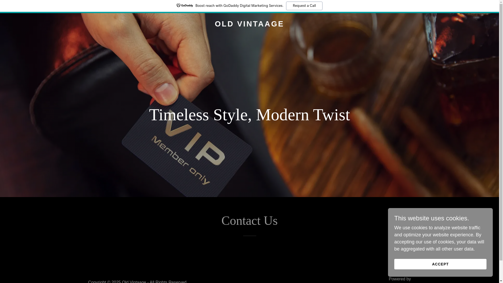 website screenshot of https://oldvintaage.com/