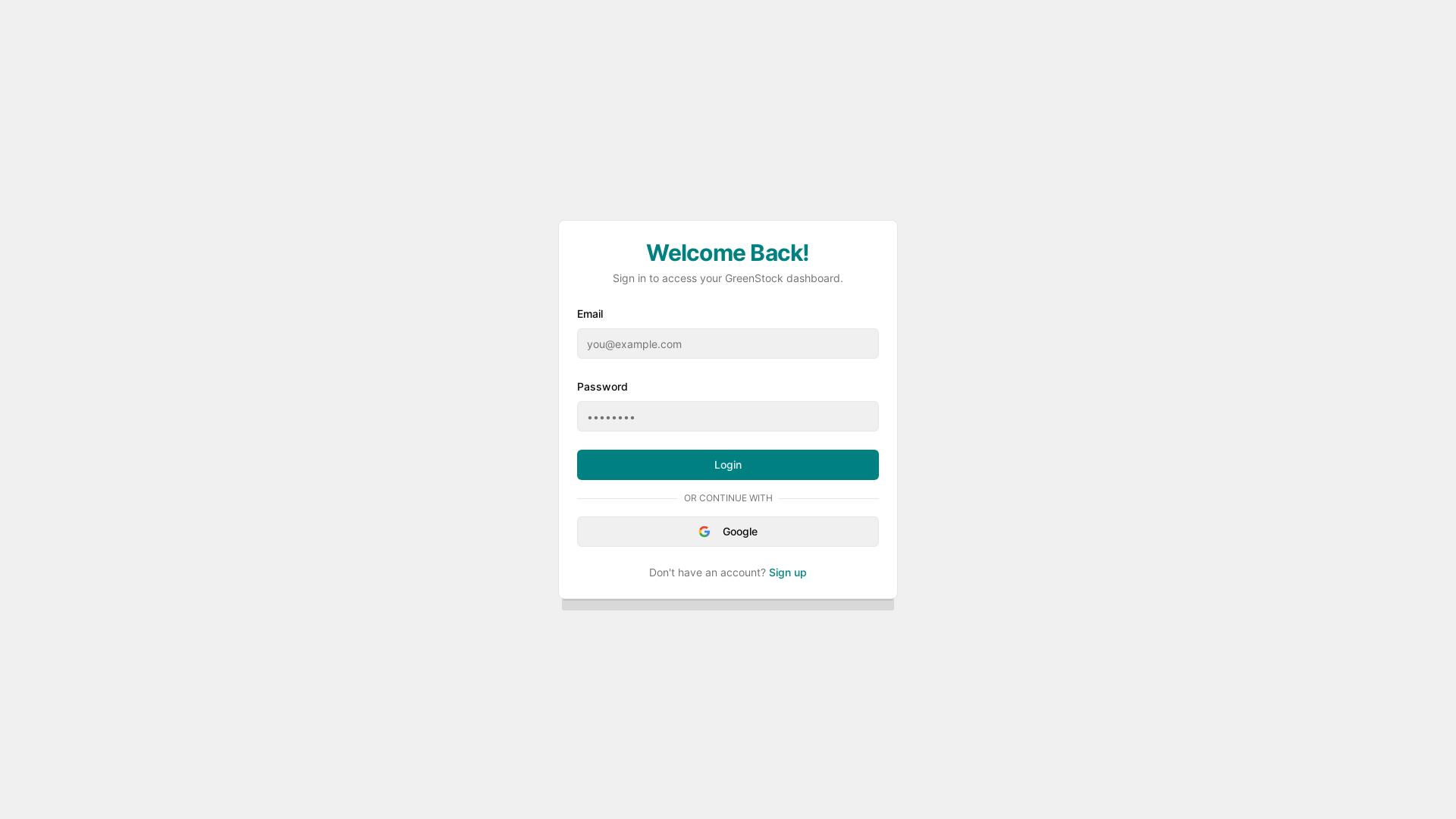 website screenshot of https://greenstock.ai/
