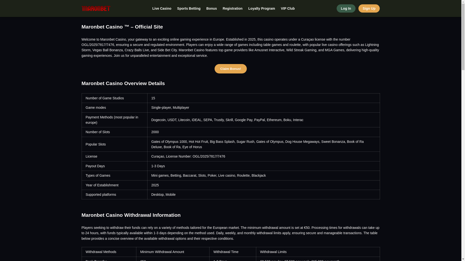 website screenshot of https://maronbet-org.pages.dev/