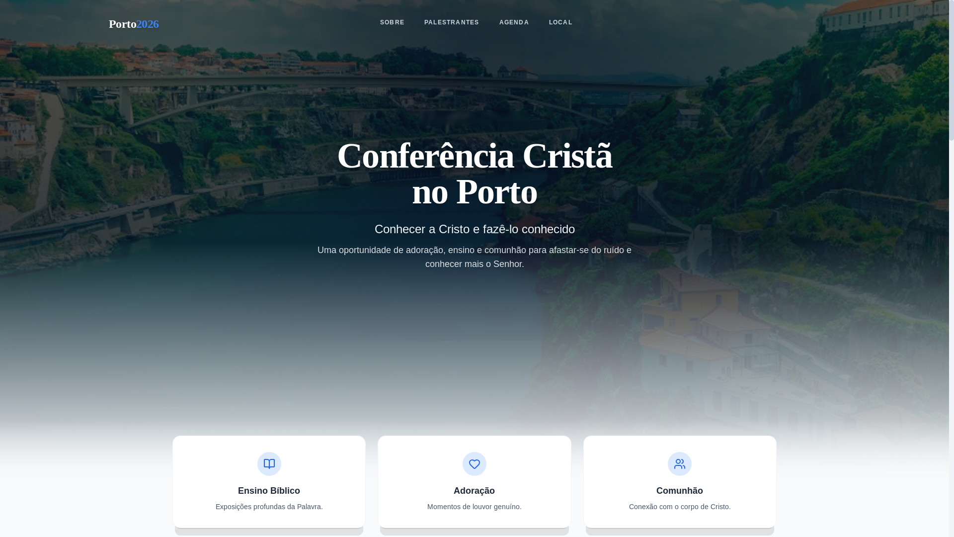 website screenshot of https://conferenciacristanoporto.pt/