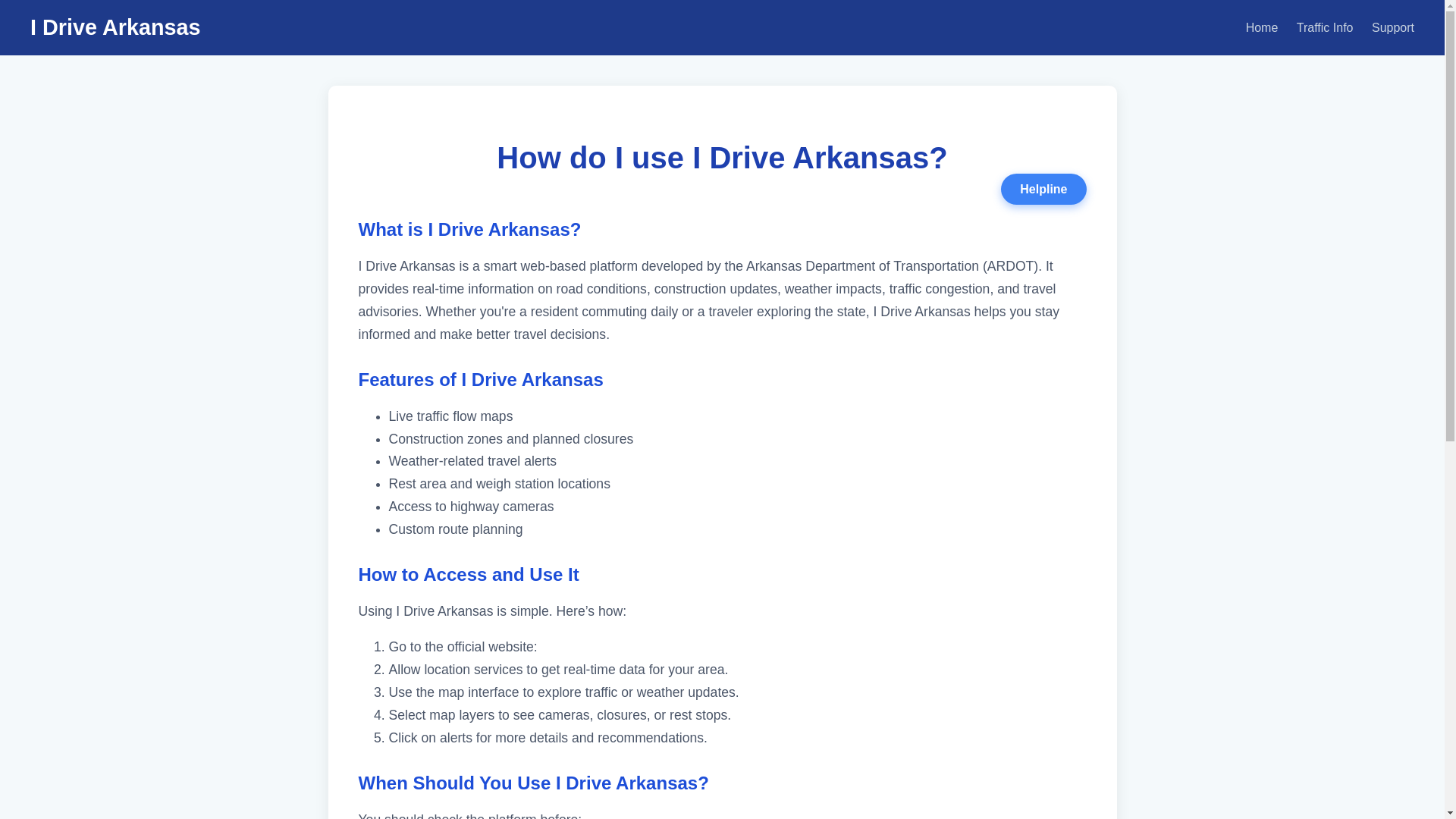 website screenshot of https://i-drive-arkansas.pages.dev/