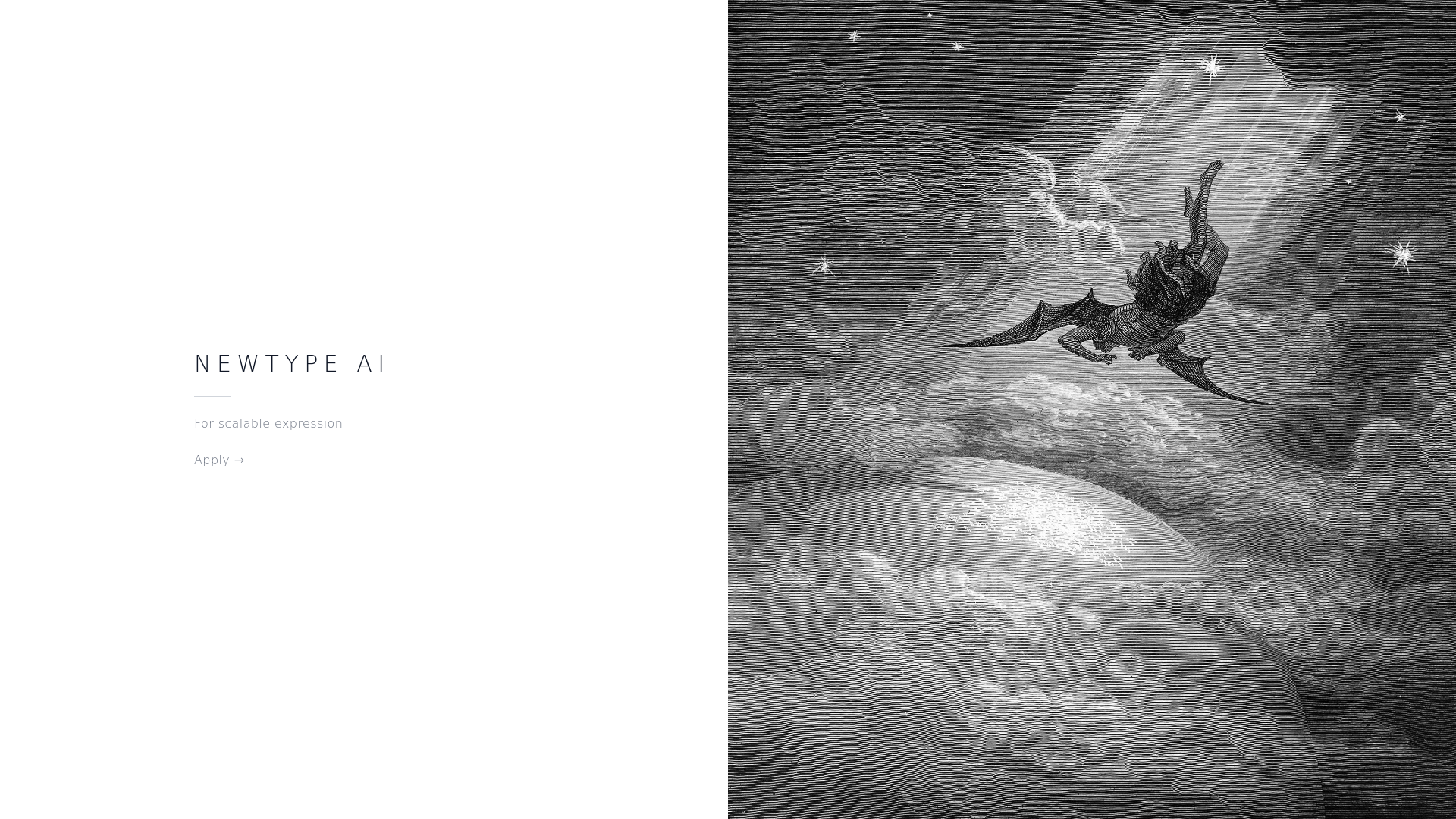 website screenshot of https://newtype-ai.org/