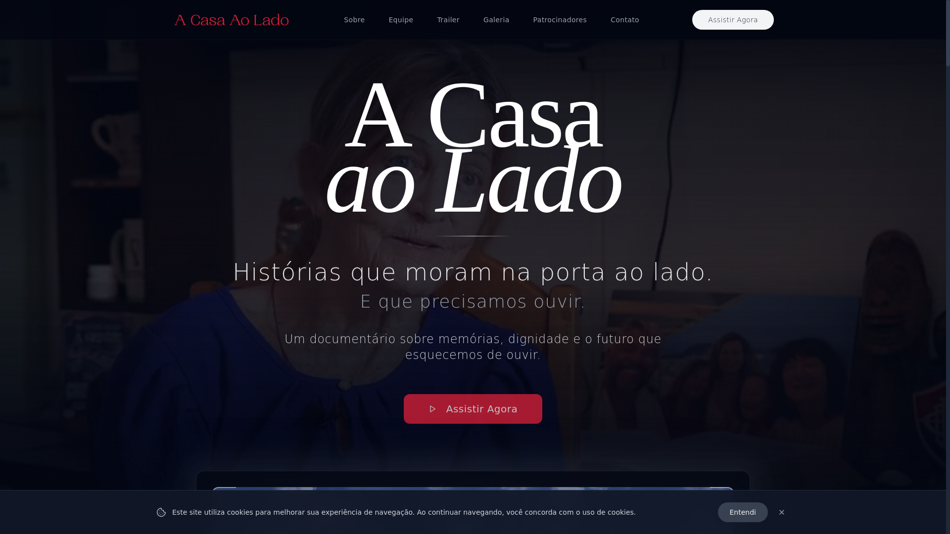 website screenshot of https://acasaaolado.com.br/