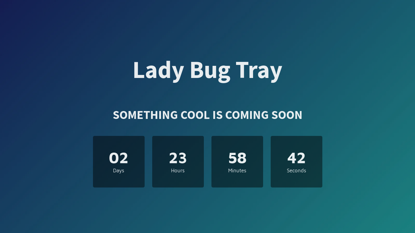 website screenshot of https://ladybugtray.com/