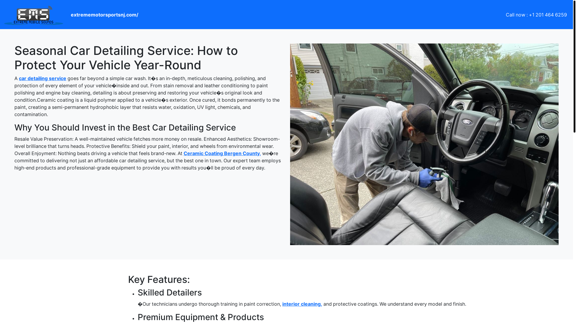website screenshot of https://seasonalcardetailing.pages.dev/