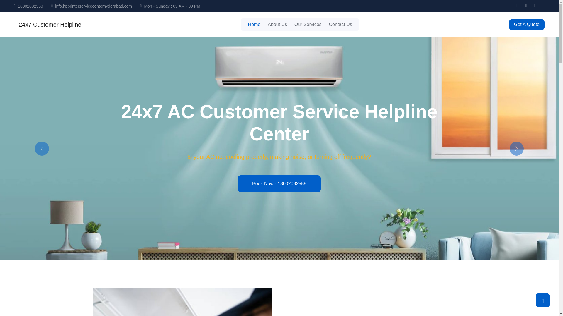 website screenshot of https://24x7achyderabad.in/