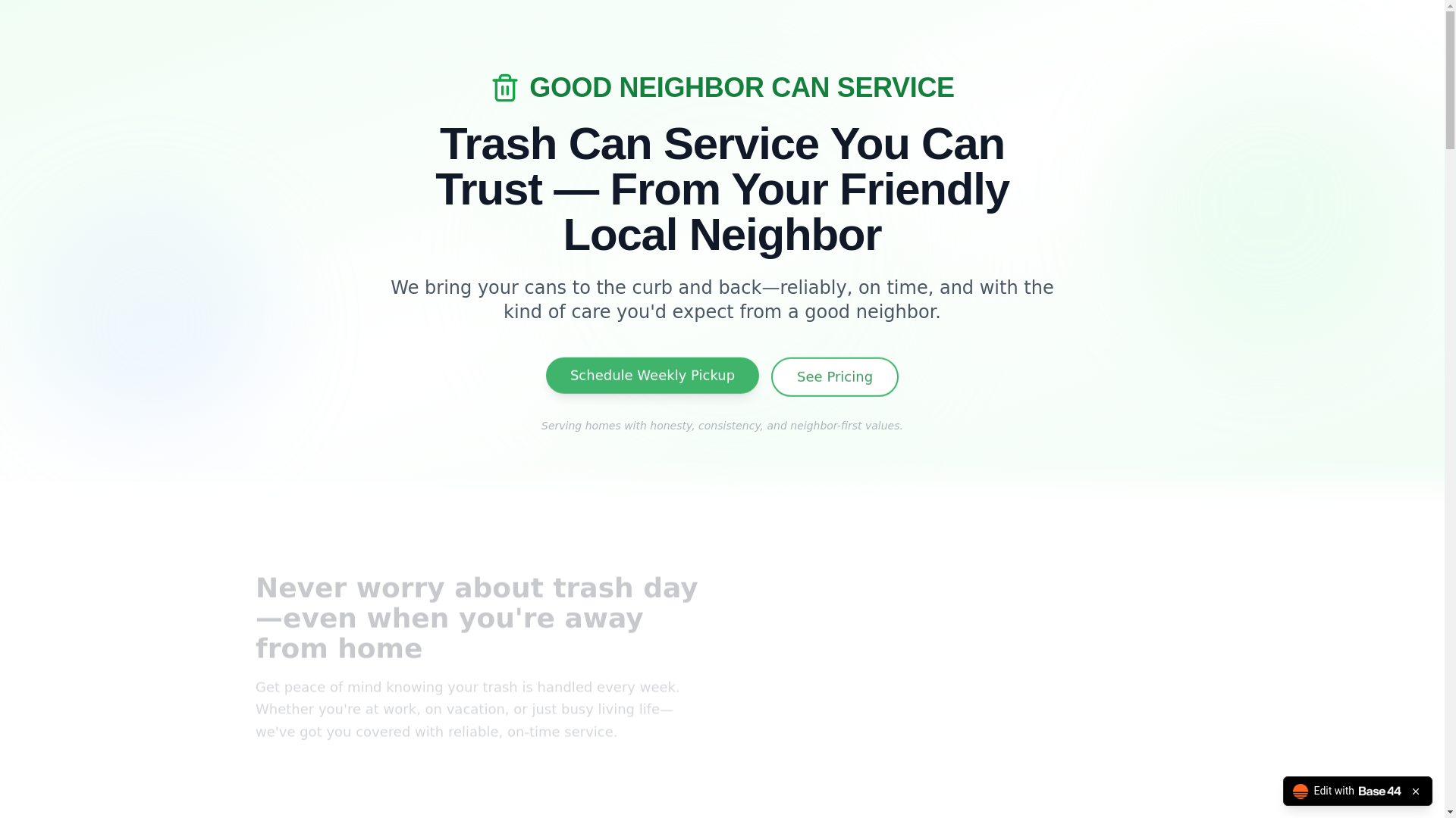 website screenshot of https://goodneighborcanservice.com/