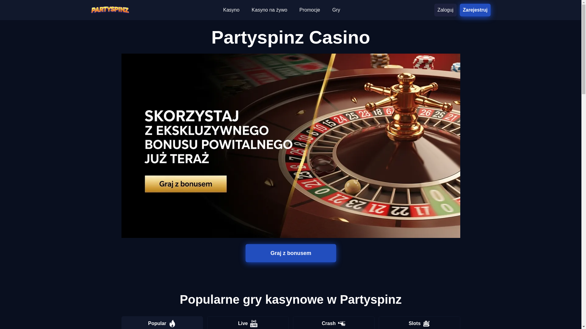 website screenshot of https://partyspinz-pl-14329.pages.dev/