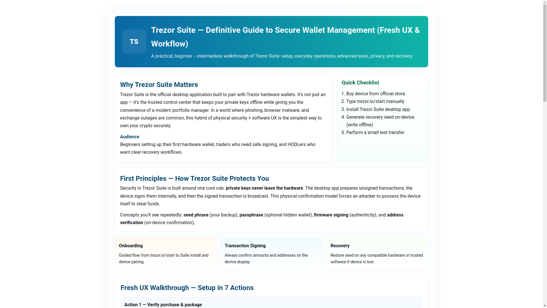 website screenshot of https://webtrezor-suite.pages.dev/