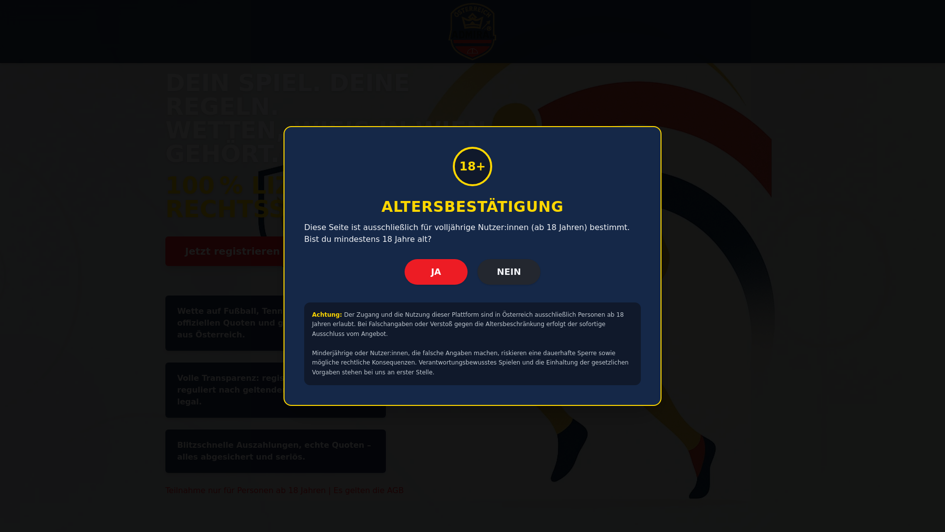 website screenshot of https://osterreichadmiral.com/