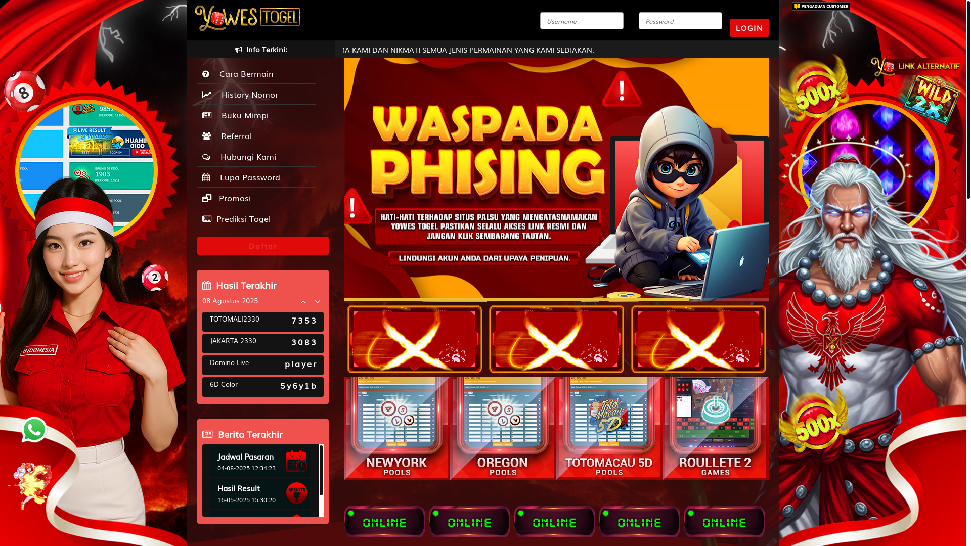 website screenshot of https://yowestogel885.com/