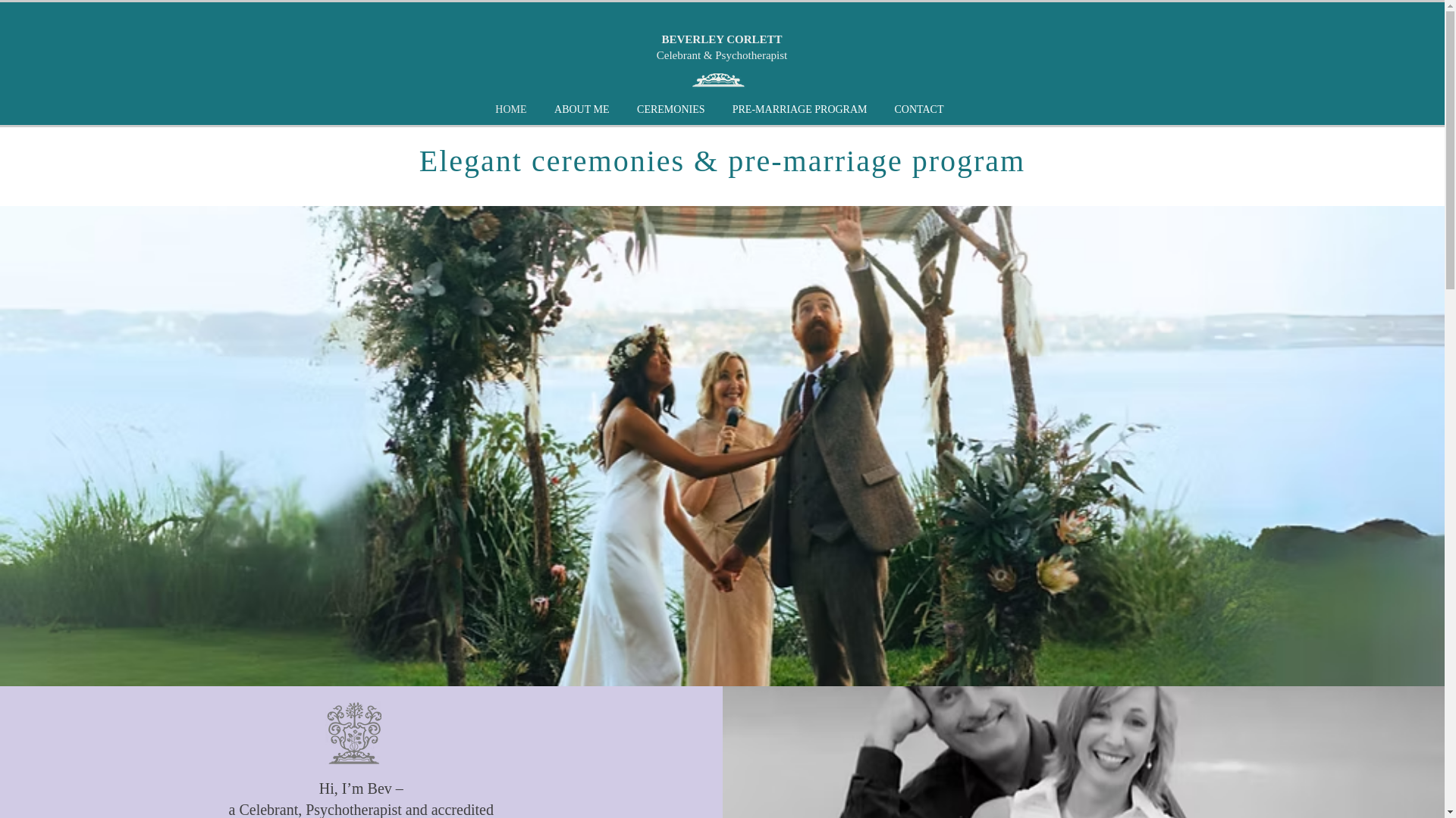 website screenshot of https://beverleycorlett.org/