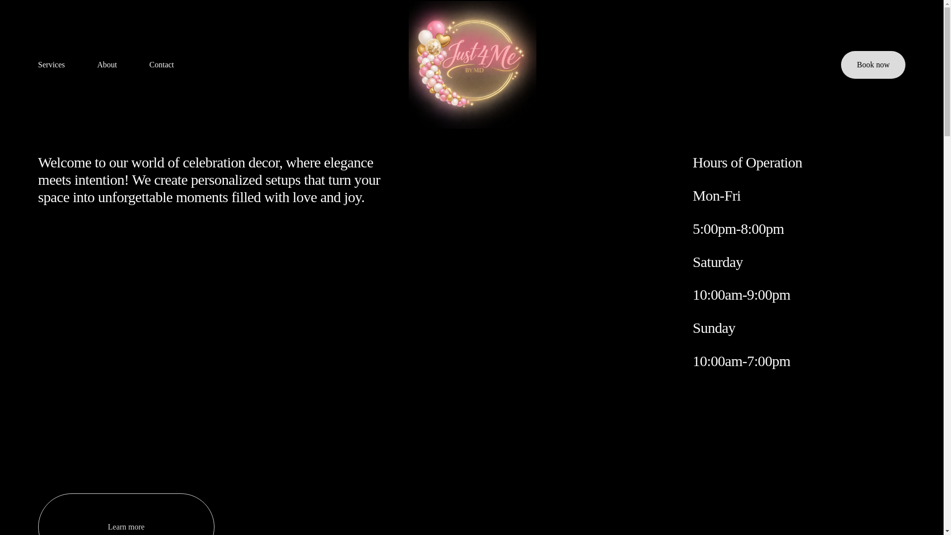 website screenshot of https://just4mebymd.com/