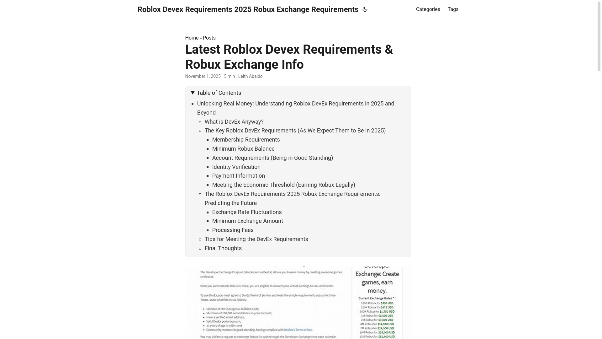 website screenshot of https://roblox-devex-requirements-2025-robux-exchange-requiremen.pages.dev/