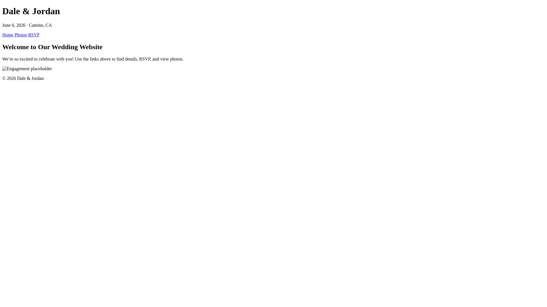 website screenshot of https://dale-jordan-wedding.pages.dev/