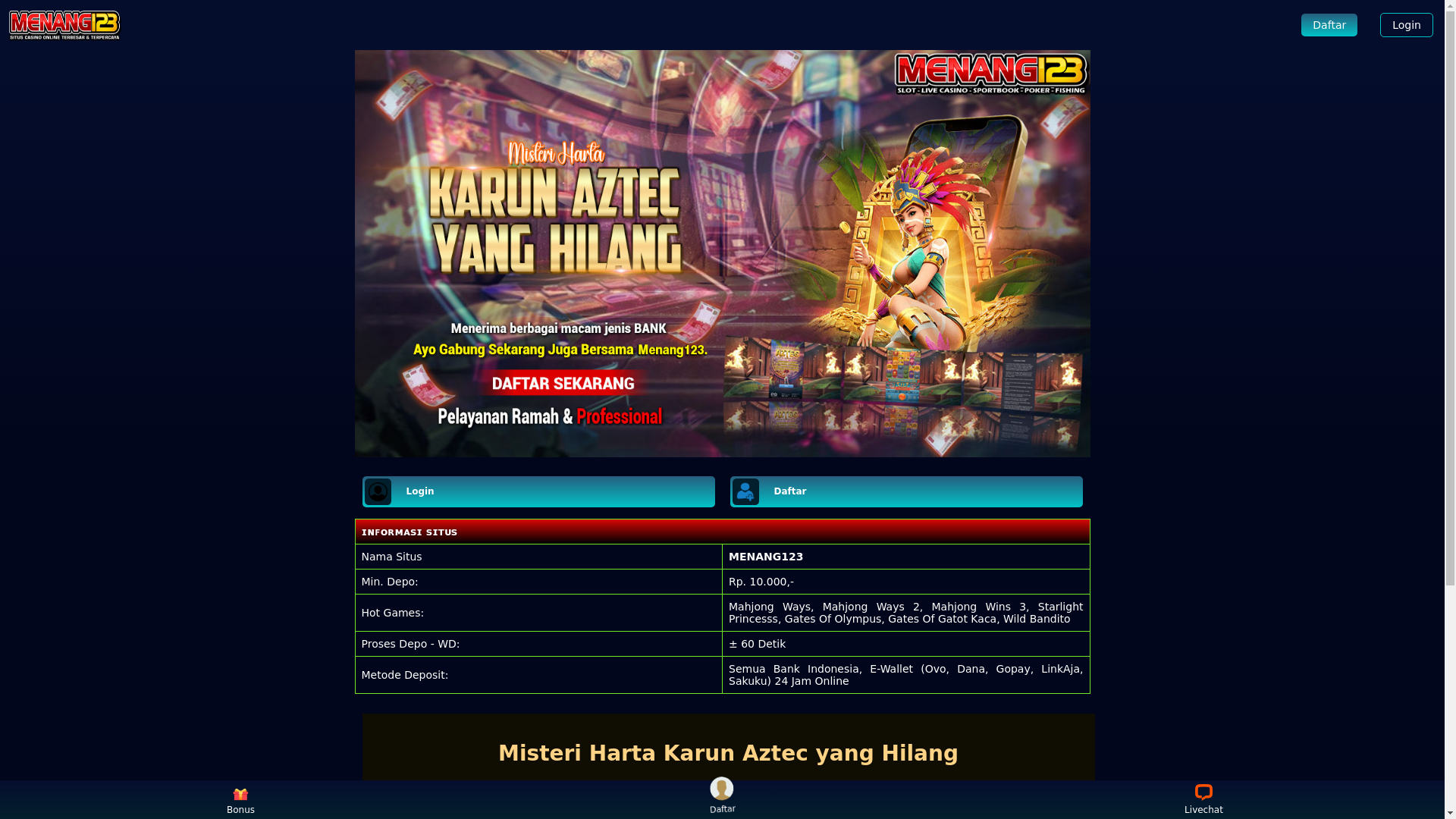 website screenshot of https://misteri-harta-karun-aztec-yang-hilang-m123.pages.dev/