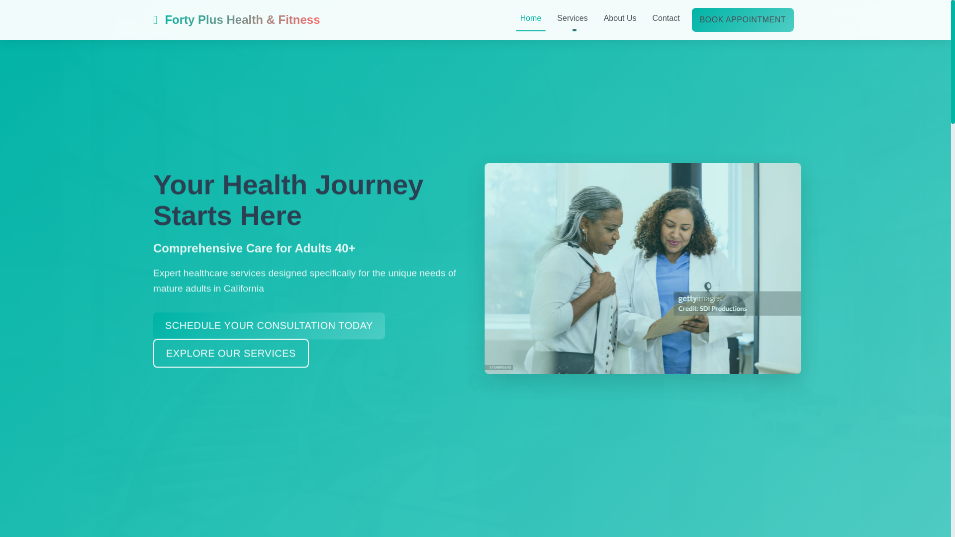 website screenshot of https://fortyplushealthandfitness.pages.dev/