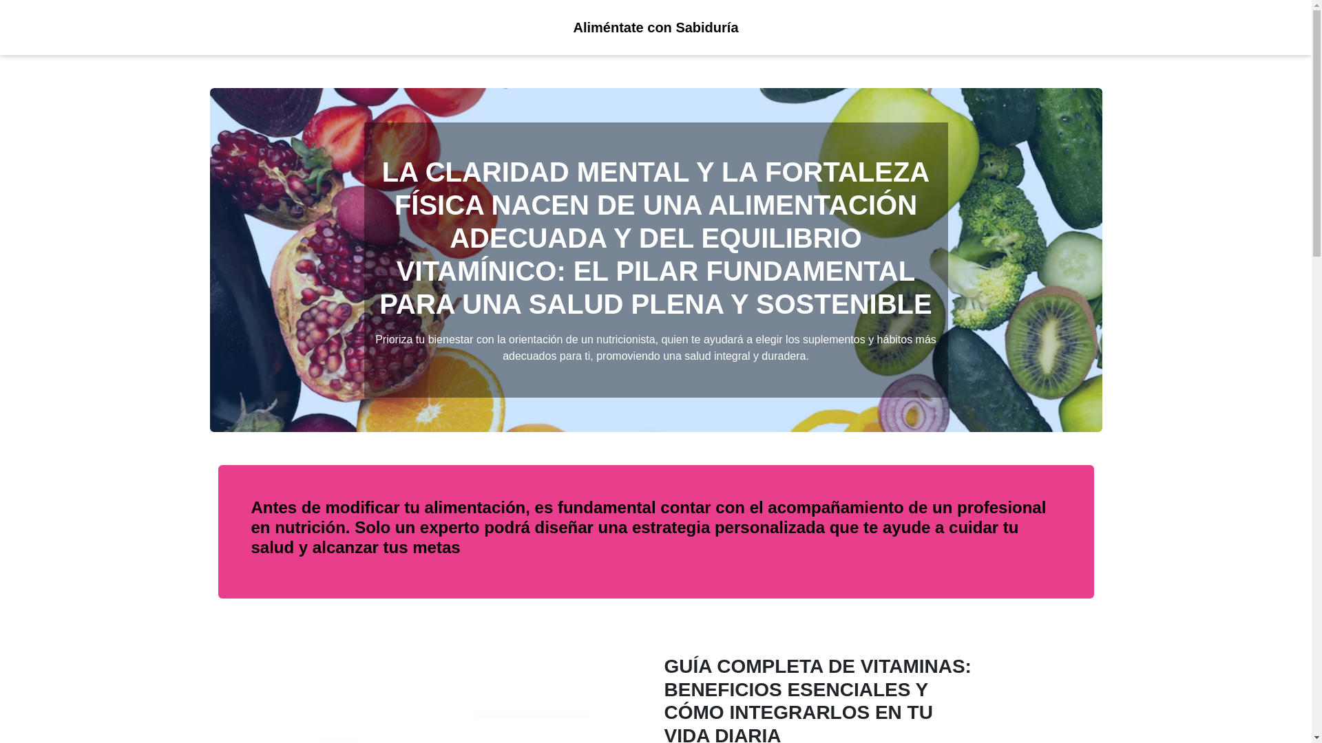 website screenshot of https://alimentatewisely.com/