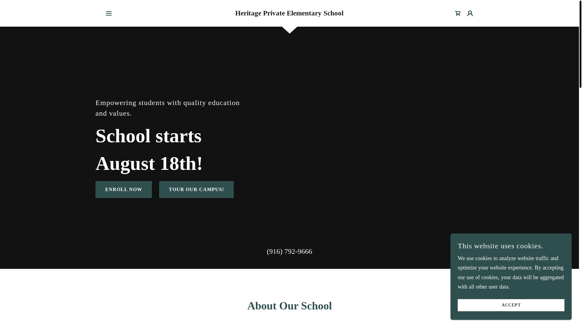 website screenshot of https://heritagecarmichael.com/