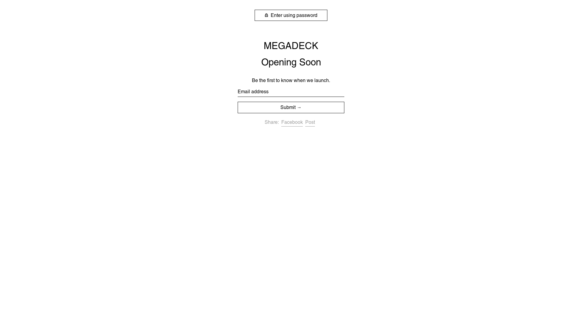 website screenshot of https://megadeck.co/