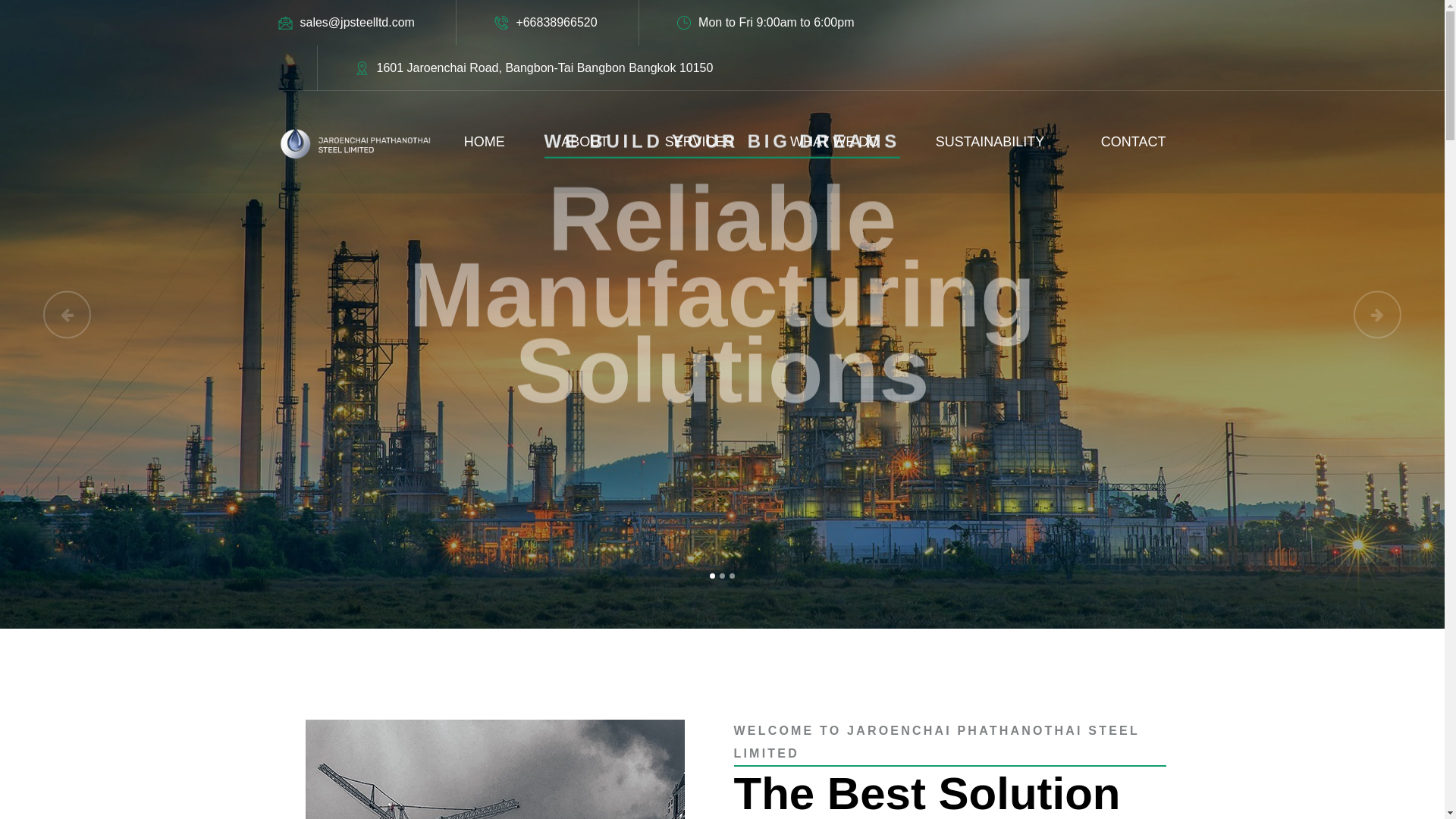 website screenshot of https://jpsteelltd.com/