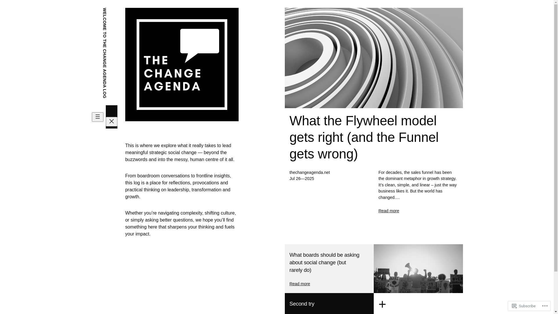 website screenshot of https://thechangeagendalog.net/