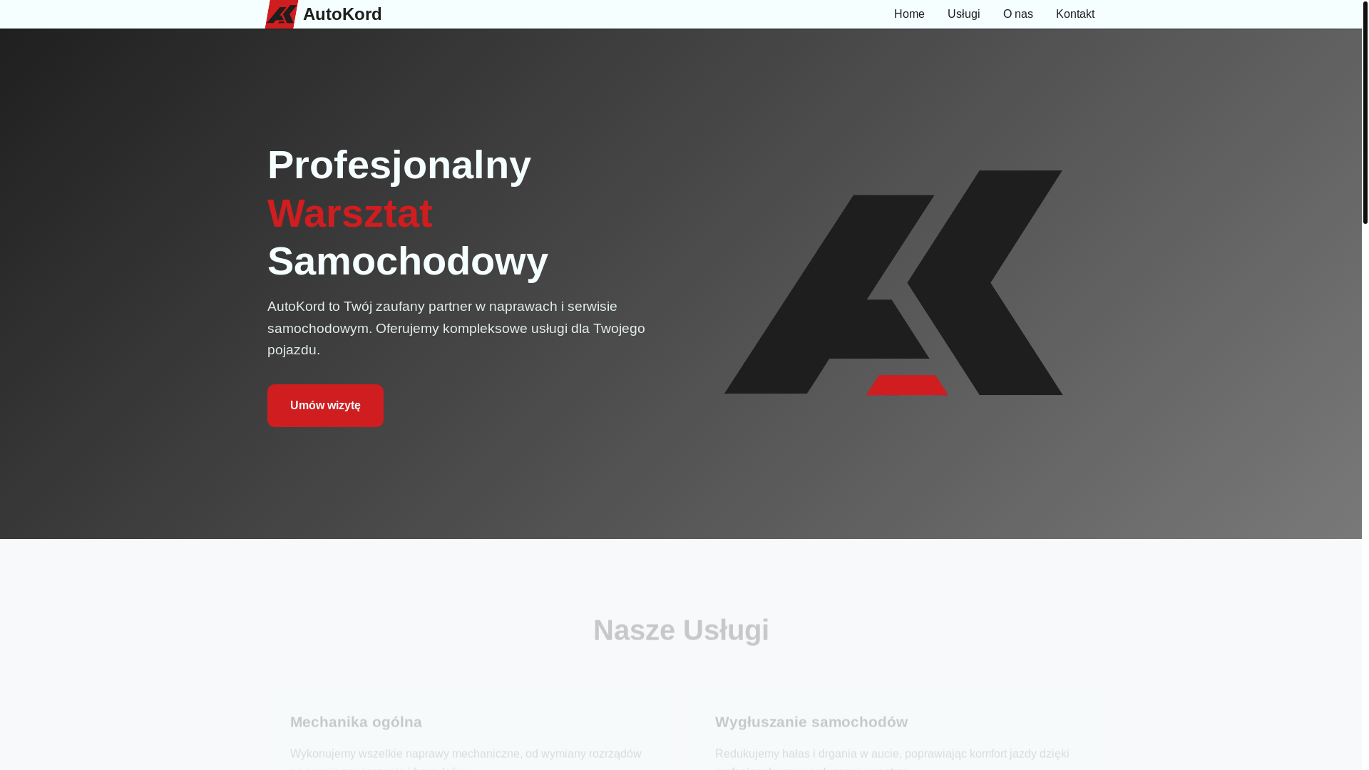 website screenshot of https://autokord.pl/