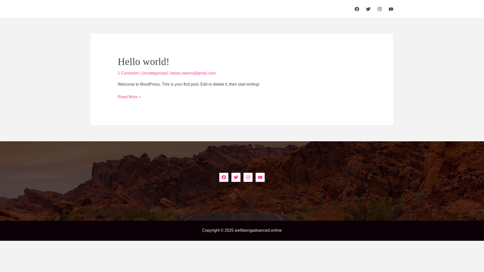 website screenshot of https://wellbeingadvanced.online/