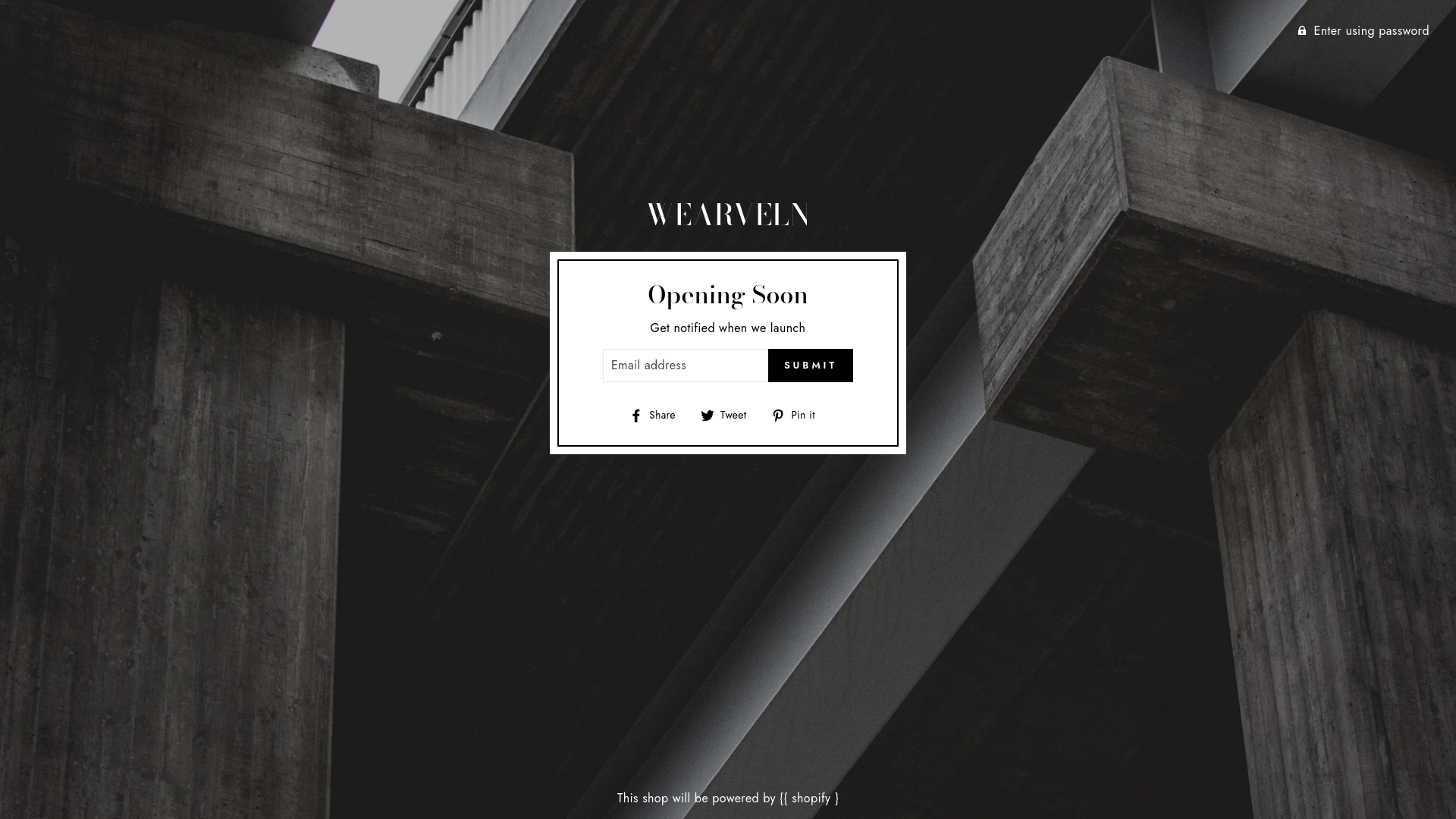 website screenshot of https://wearveln.com/