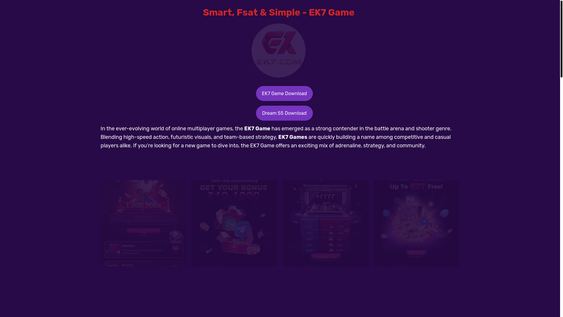 website screenshot of https://ek7game.pro/