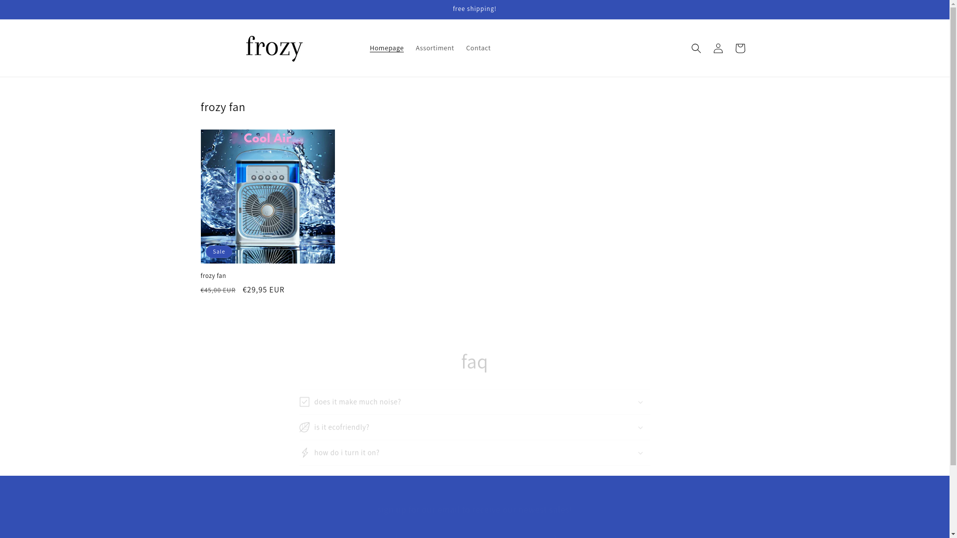 website screenshot of https://frozyfan.com/
