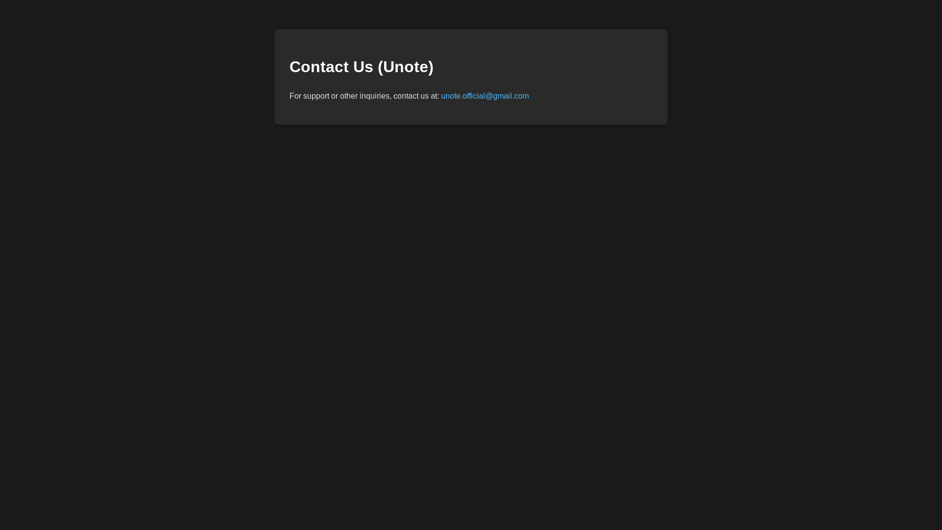 website screenshot of https://unote-ai.pages.dev/