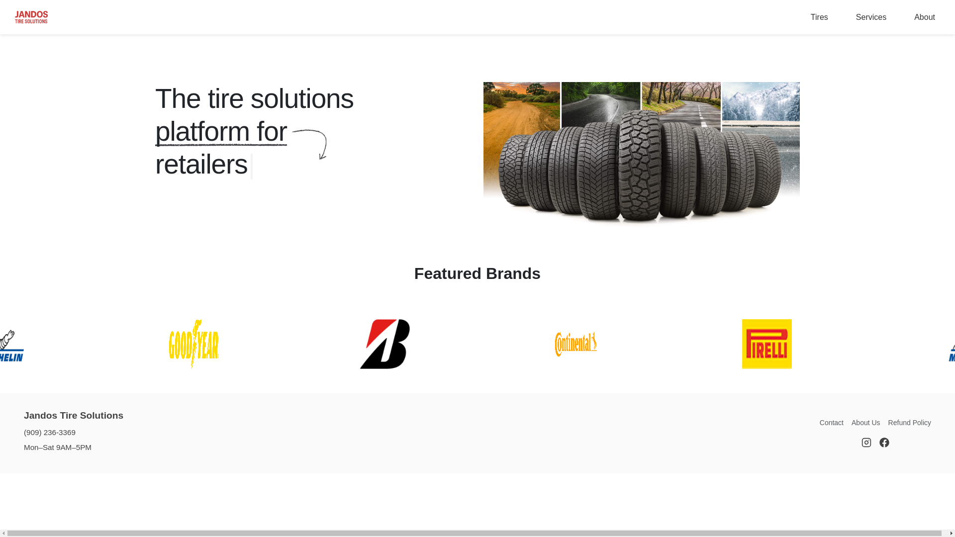 website screenshot of https://jandostires.com/