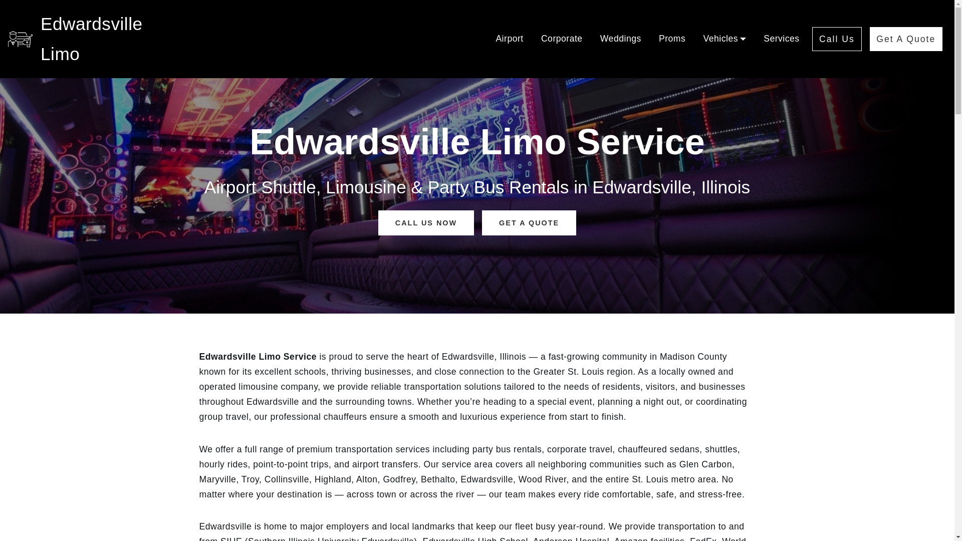 website screenshot of https://edwardsvillelimo.com/
