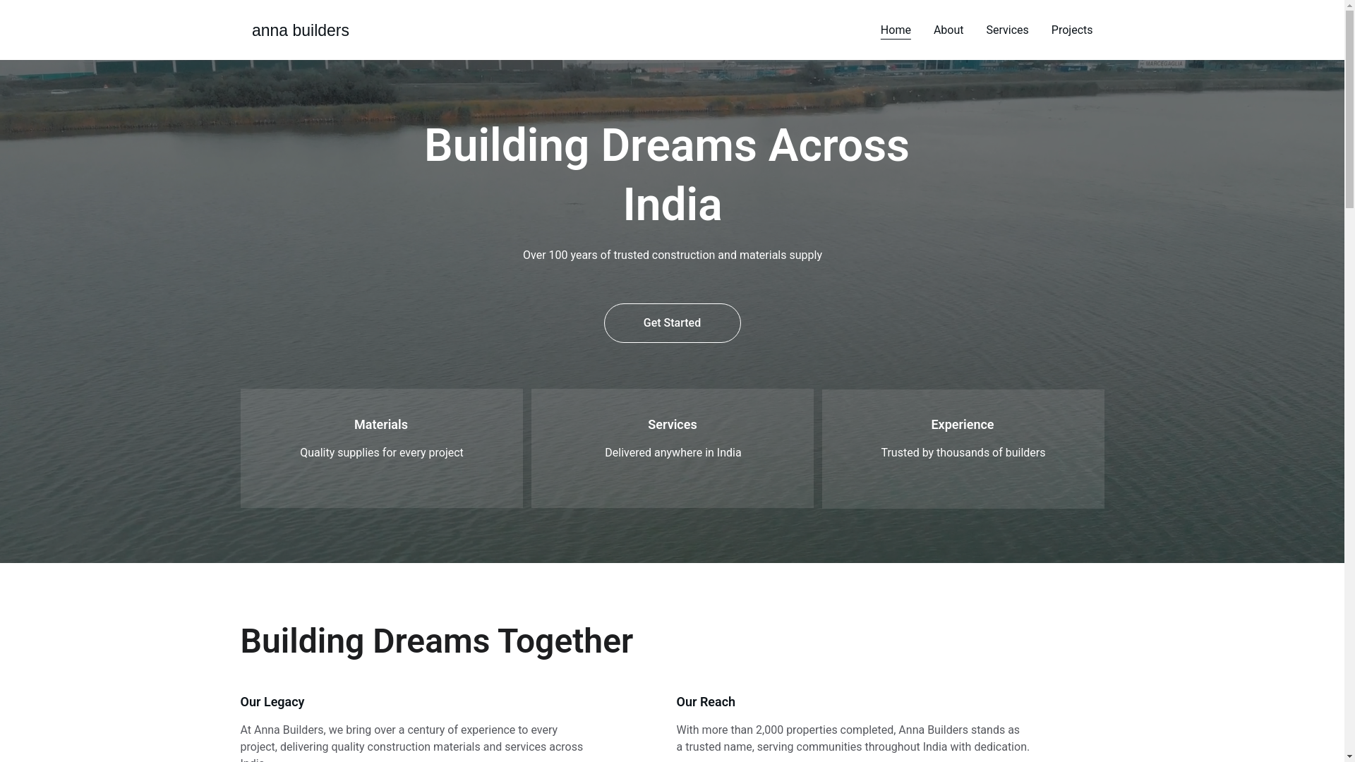 website screenshot of https://annabuilders.store/