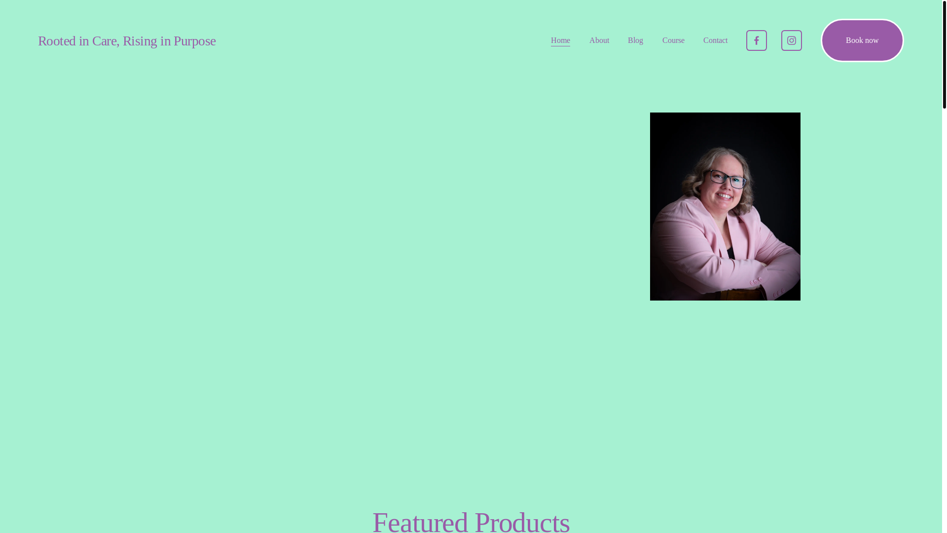 website screenshot of https://rootedpurposerdh.com/