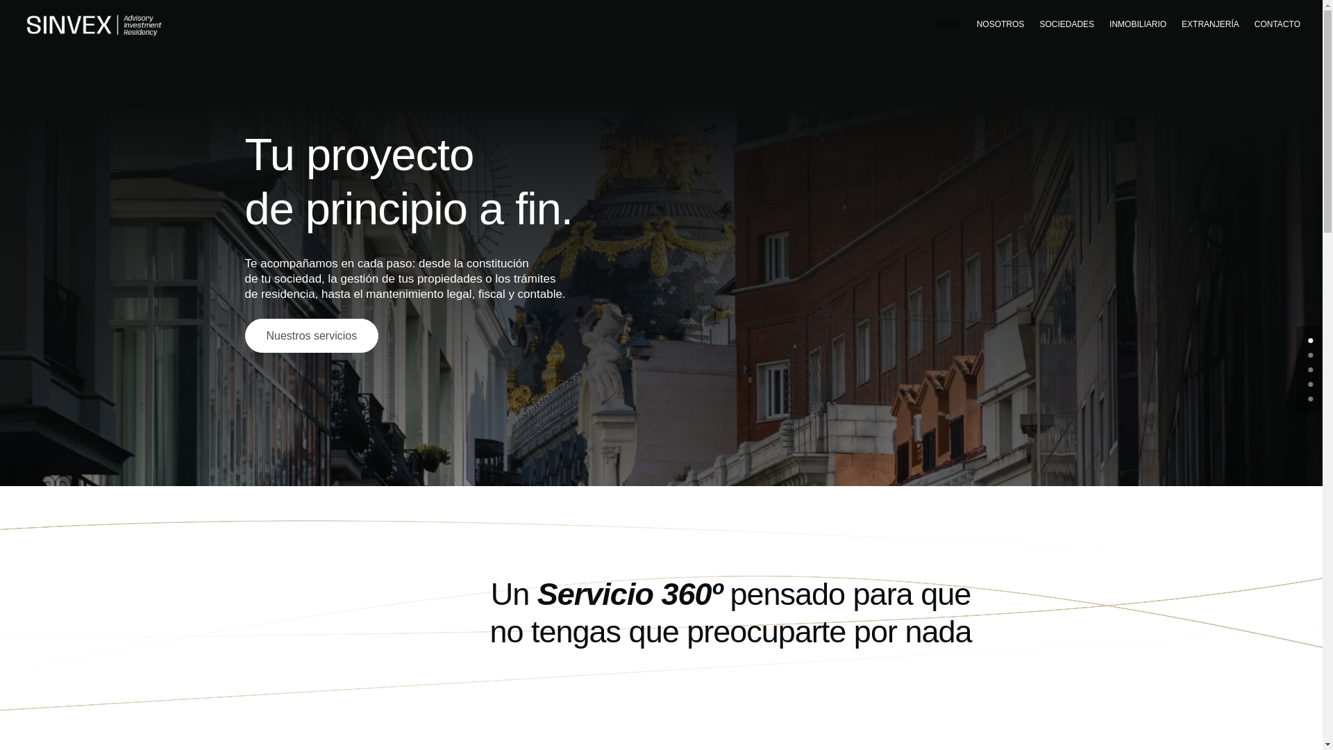 website screenshot of https://sinvexgroup.com/