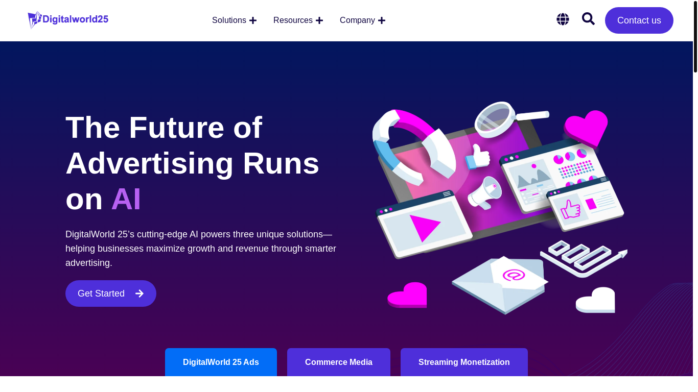 website screenshot of https://digitalworld25.in/