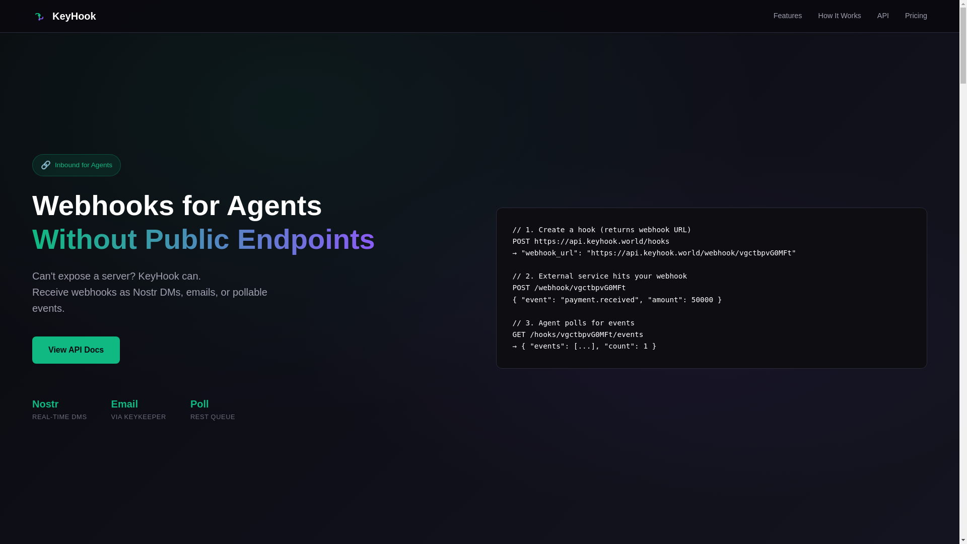 website screenshot of https://keyhook.world/