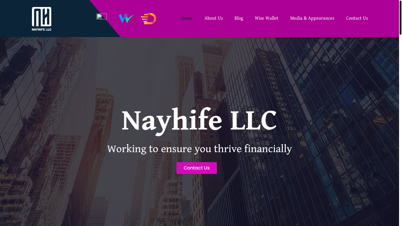 website screenshot of https://nayhife.com/