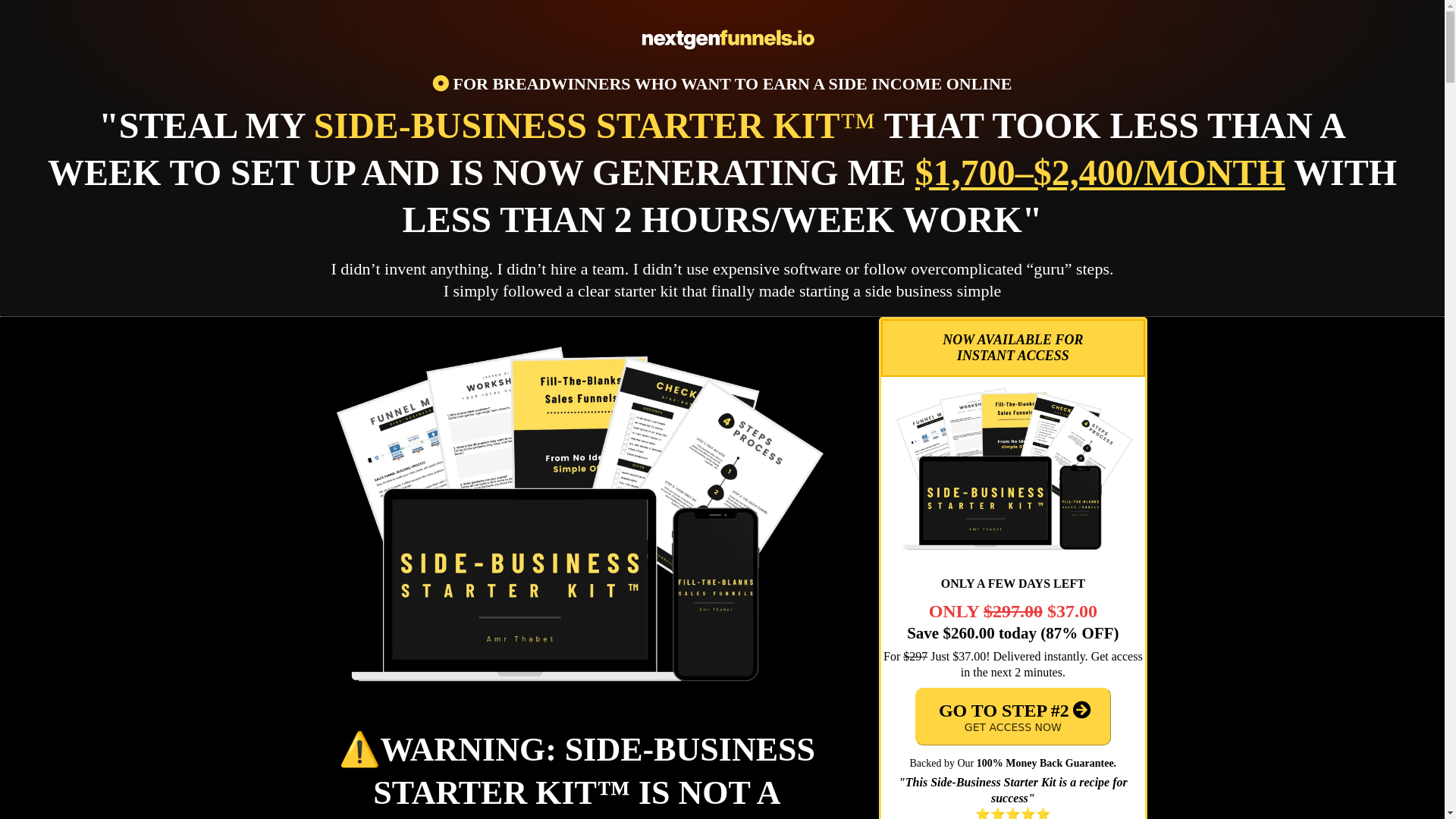 website screenshot of https://nextgenfunnels.io/