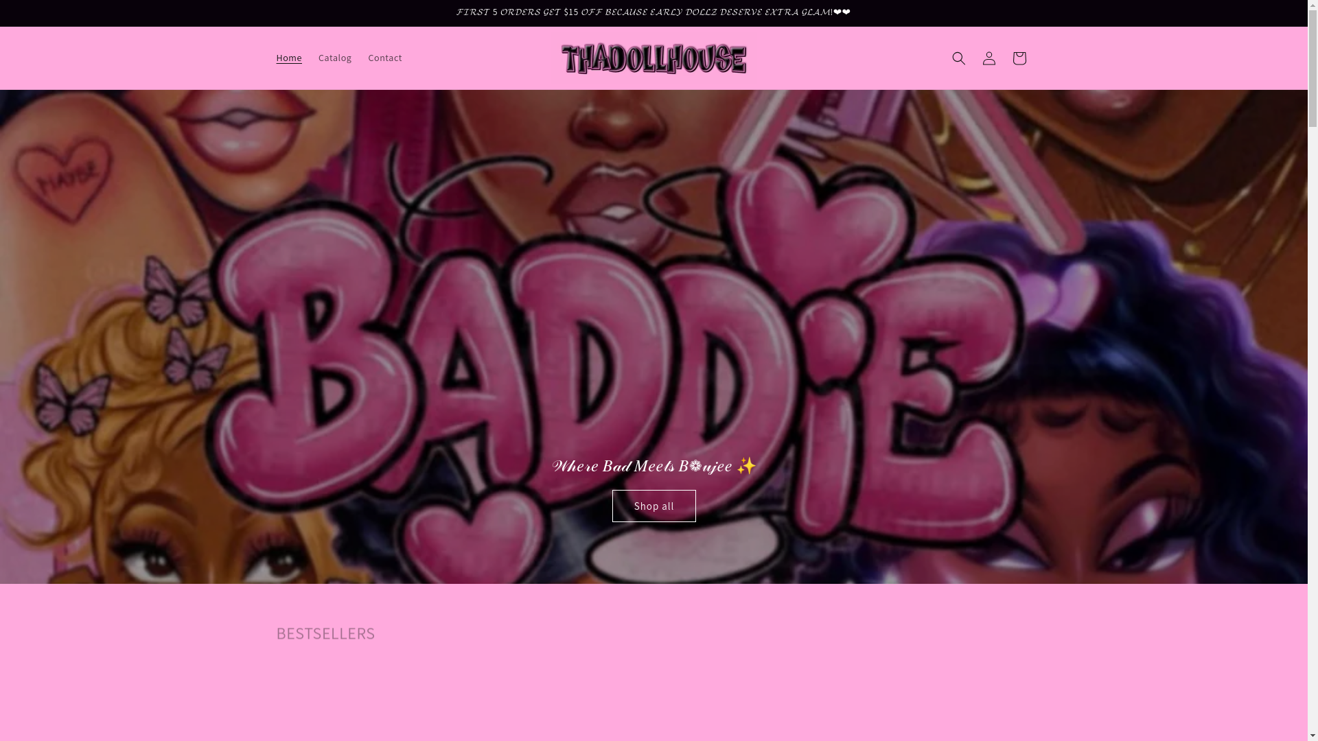 website screenshot of https://thadollhouse.shop/