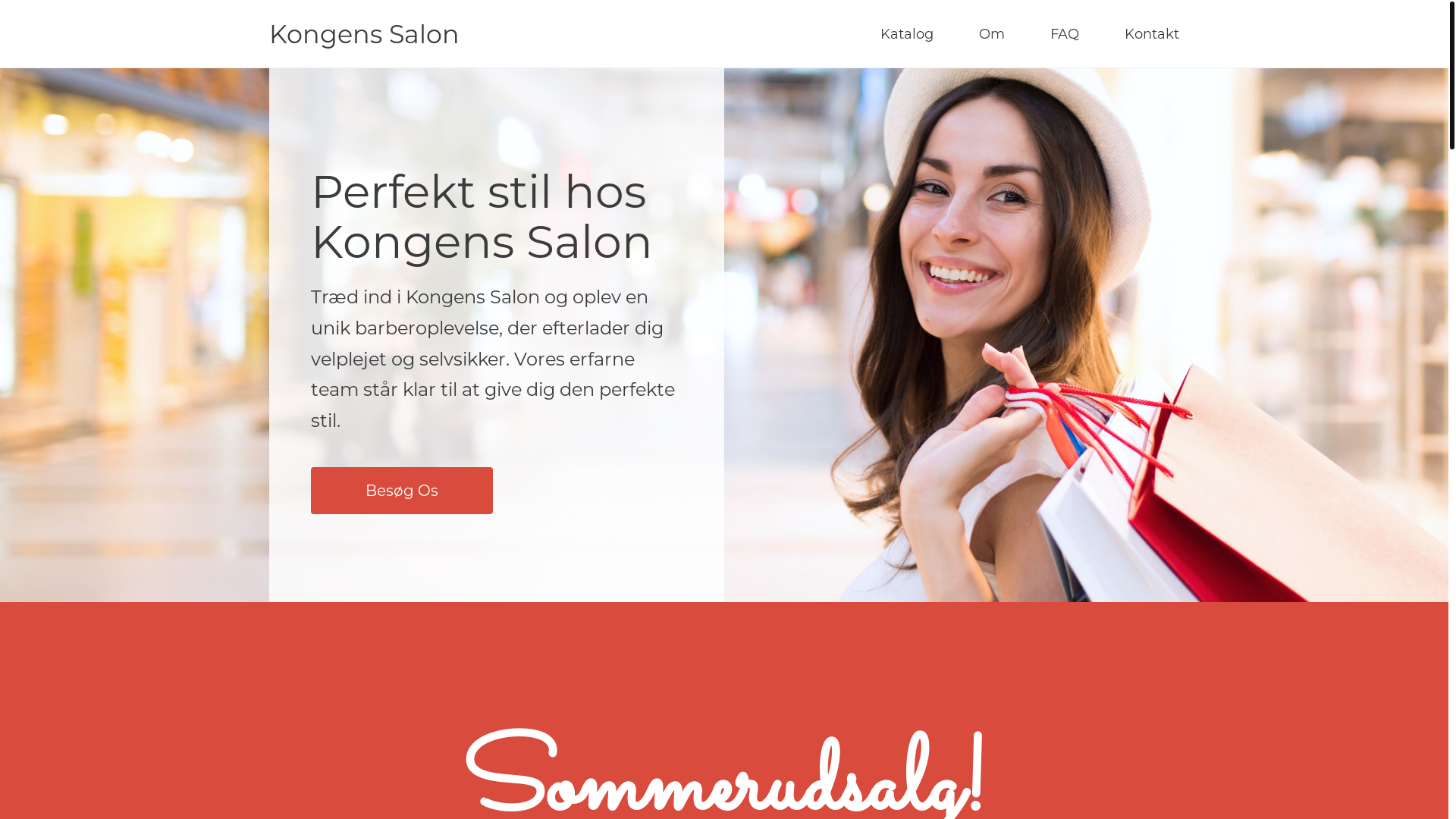 website screenshot of https://kongenssalon.dk/