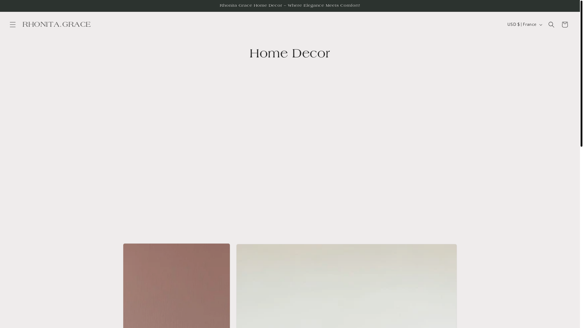 website screenshot of https://rhonitagrace.shop/