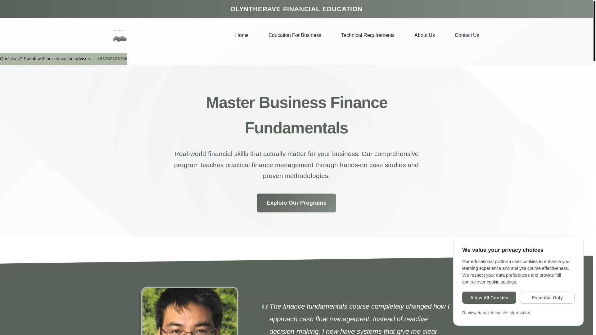 website screenshot of https://olyntherave.com/